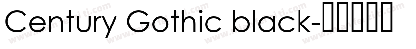 Century Gothic black字体转换